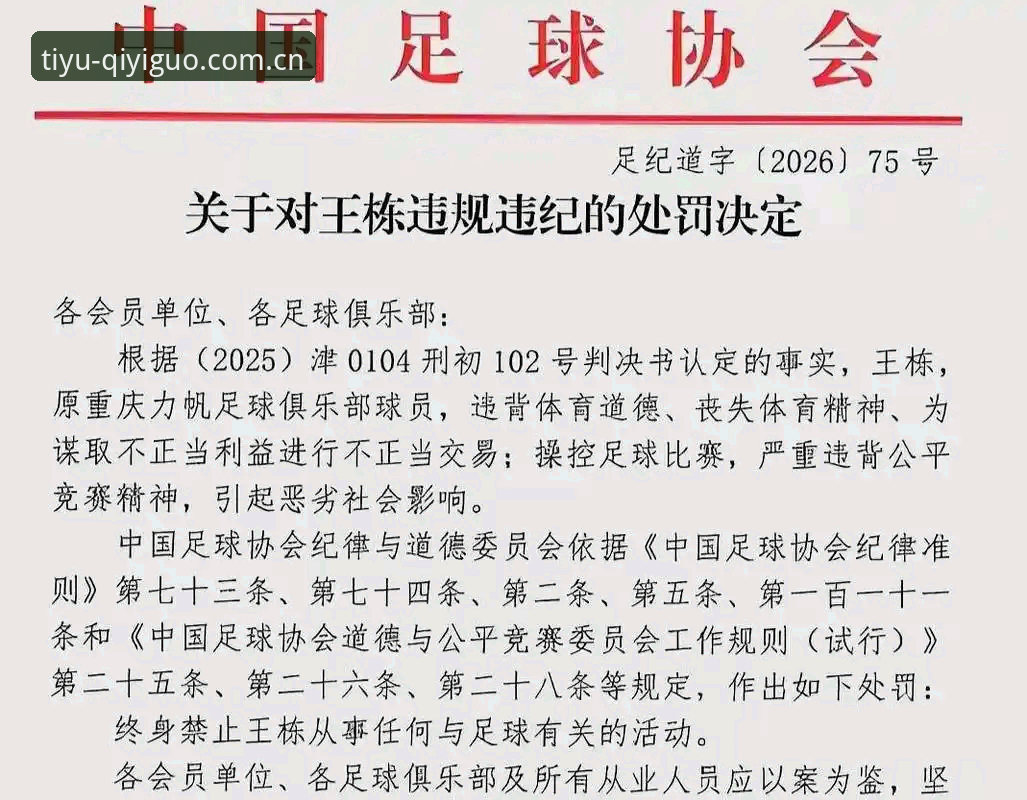 足协第三批禁足名单详解：17人终身禁足，48人遭重罚